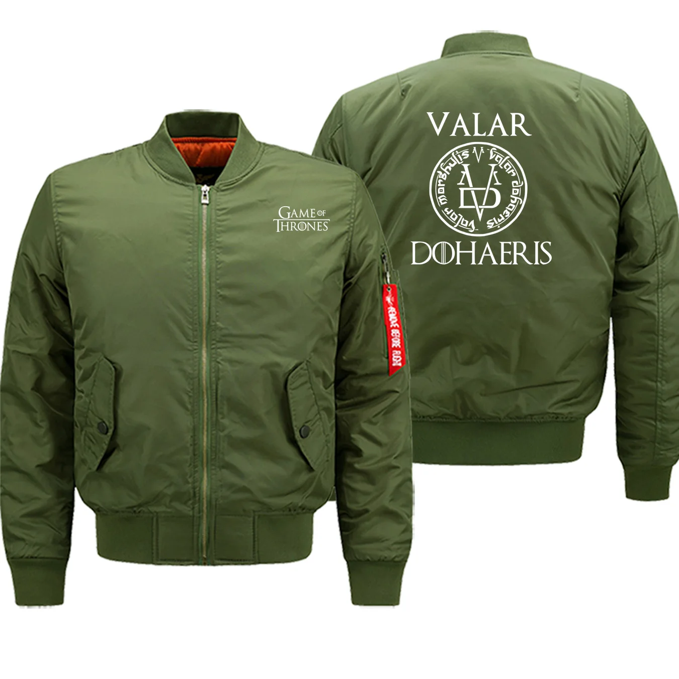 Зима Лидер продаж Игра престолов Valar DohaerisJackets мужская уличная куртка-бомбер Повседневная Ретро куртка Военная мотоциклетная куртка Толстая