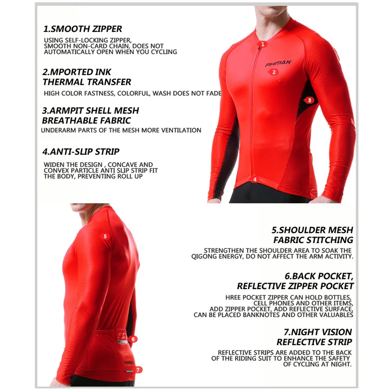 PHMAX 100% полиэстер для мужчин Pro Велоспорт Джерси Maillot Ropa Ciclismo MTB велосипедная одежда