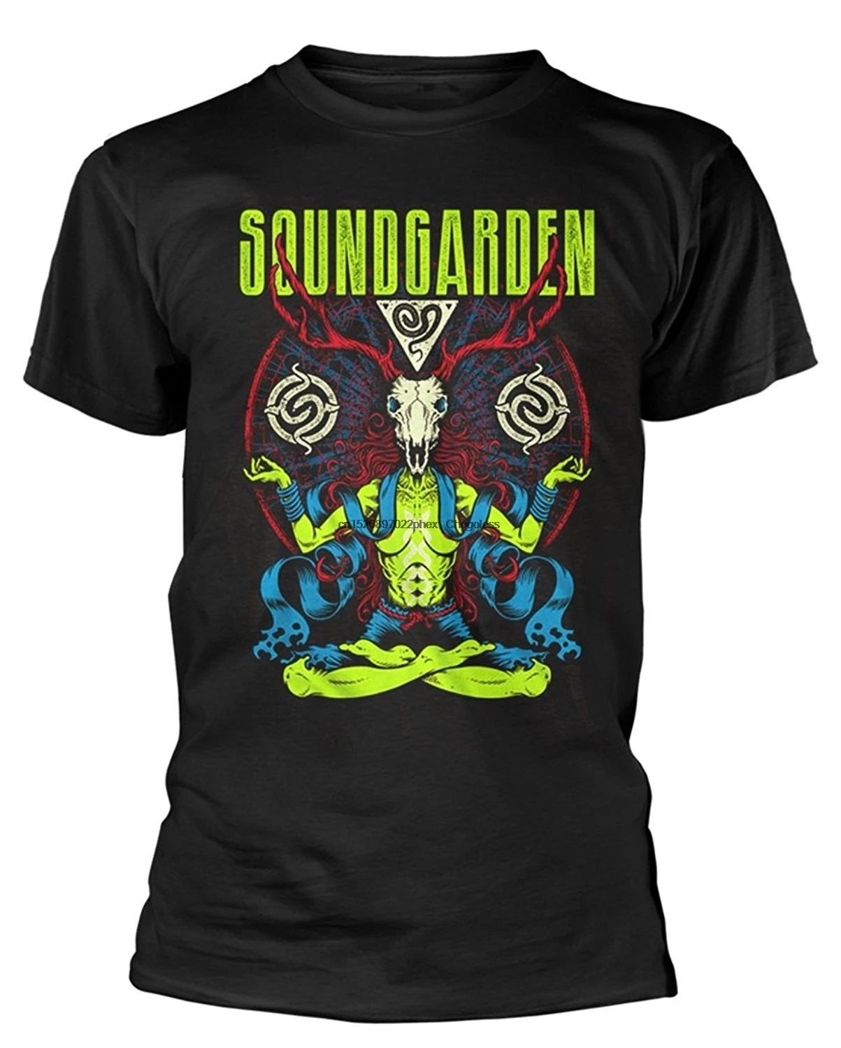Мужская футболка Soundgarden с изображением рогов |