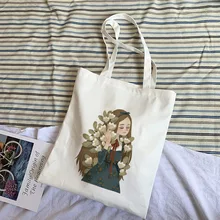 Женские сумки, тканевая Холщовая Сумка, мультяшная графическая хозяйственная Женская эко многоразовая сумка через плечо, сумки для покупок Bolsas De Tela
