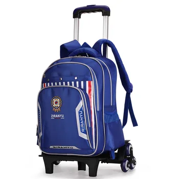 

Removable Kids Backpack Trolley School Bags With Wheel Stair Children Backpack Schoolbags kids Book Bag For boys girls Mochilas