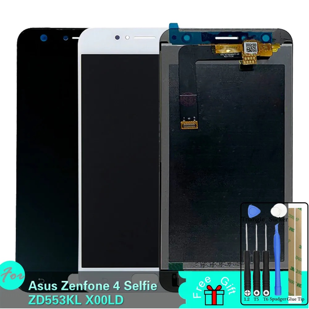 

LCD For Asus Zenfone 4 Selfie ZD553KL X00LD LCD Display Touch Screen Digitizer Assembly Replacement With frame tools
