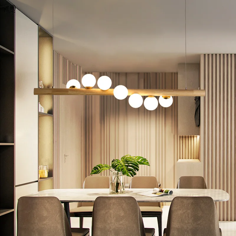 Современная простая подвеска в виде длинной полоски в скандинавском стиле, Подвесная лампа для ресторана, столовой, спальни
