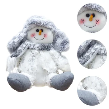 

1Pc Flannelette Christmas Adornment Lovely Sitting Doll Cloth Showcase Decor