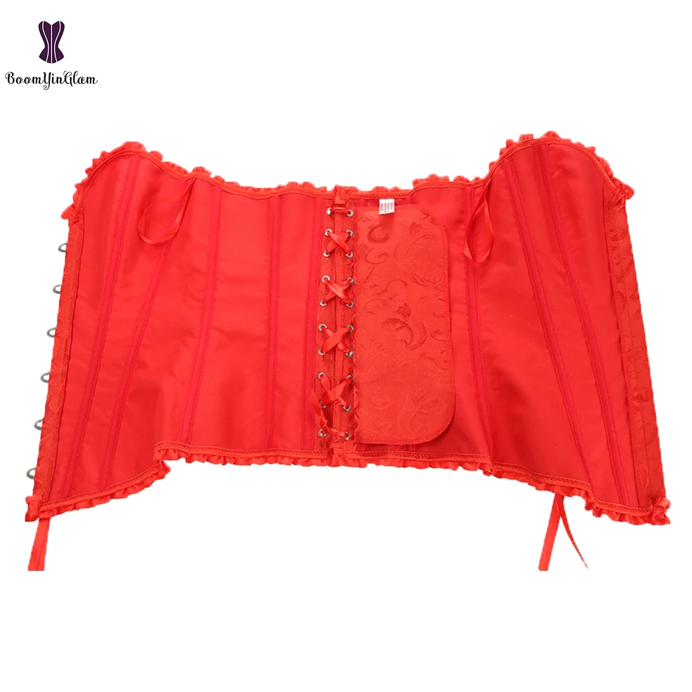 7 Colors Can Be Chosen Women Body Shaper Size XS To 6XL Vintage Pleated Corset Bustier With G String 810#