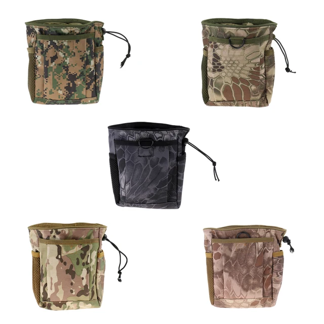 US $9.16 MOLLE Pouch Drawstring Dump Drop Bag Utility Outdoor Hunting Magazine Pouch for Outdoor Camping Hik