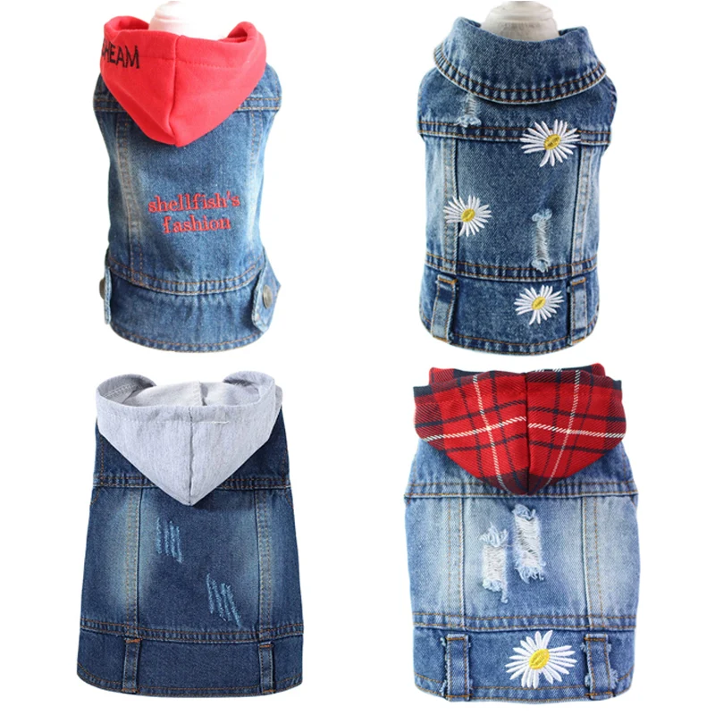 Blue Jean Jacket Small Dog Dogs Clothes Jeans Dog Spring Clothes