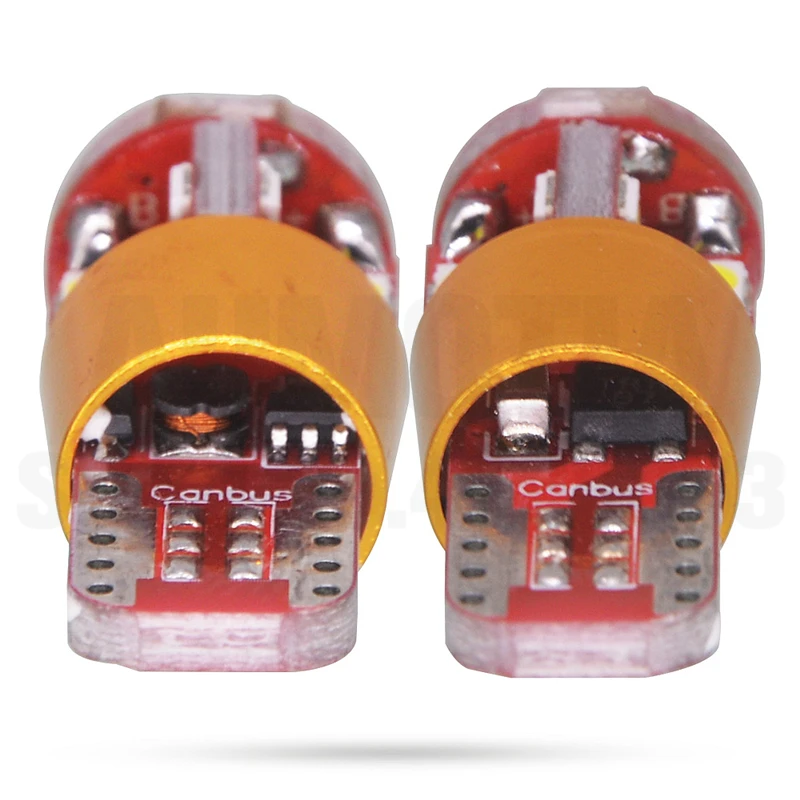 100x T10 Автомобильный светодиодный светильник W5W 12 Светодиодный s 3030 SMD Авто Canbus поворотный боковой светильник номерного знака габаритная лампа
