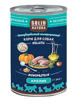 

SOLID NATURA SOLID NATURA HOLISTIC monobelkovye for adult dogs with rabbit