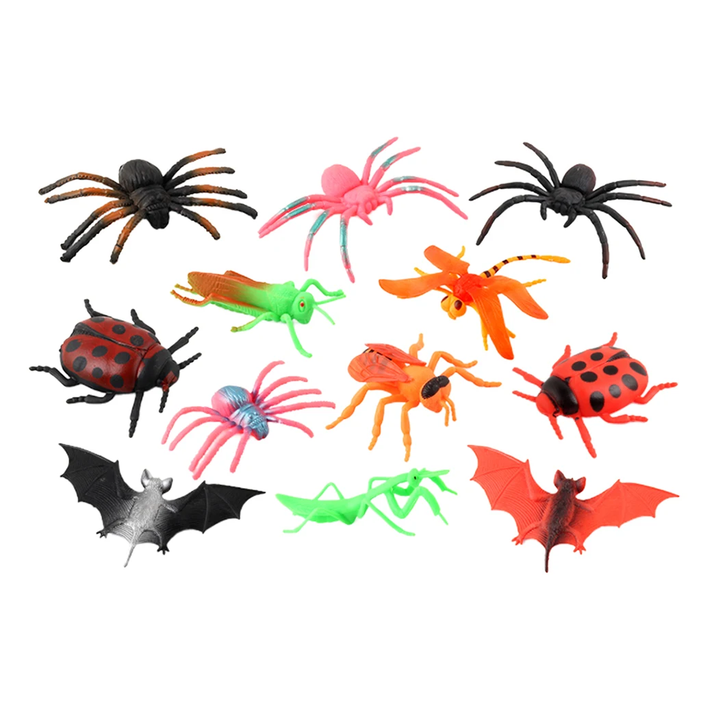 Bug Toys Figurines 5/6/8/12PCS Insect Toys Figures for Kids Toddlers Educational Bee Beetle  Spider Ladybug Plastic Model
