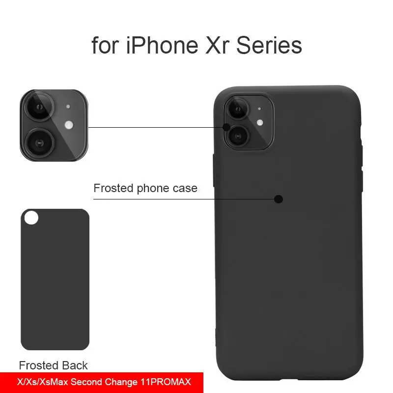 XR Трехсекционный чехол для телефона задняя камера защитная крышка для IPhone X/XR/XS MAX Замена телефонов для iPhone 11 внешний вид - Цвет: XR
