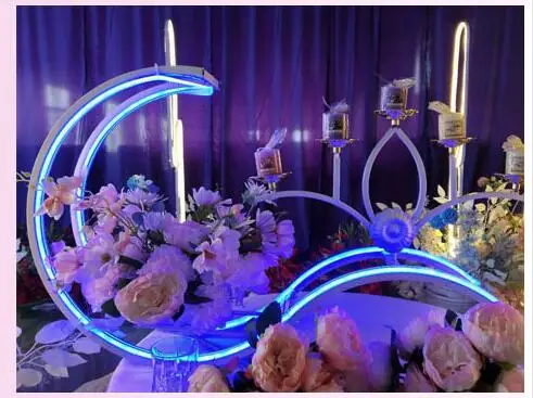 Wedding props new champagne tower iron ceremony table wishing table candlelight table Europe lumino