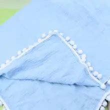 Муслиновые хлопковые детские пеленки для новорожденных, детские одеяла, газовое банное полотенце, Детская накидка, спальный мешок, чехол для коляски, игровой коврик H7EB