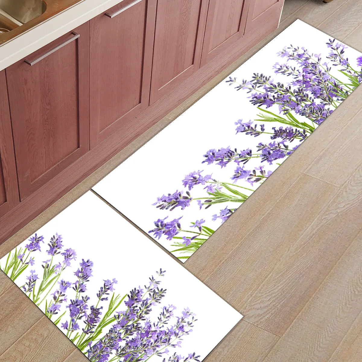2 шт. Коврики для кухни фиолетовые Лавандовые коврики для входного пути ванной гостиной двери коврики домашний декор