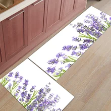 2 шт. Коврики для кухни фиолетовые Лавандовые коврики для входного пути ванной гостиной двери коврики домашний декор