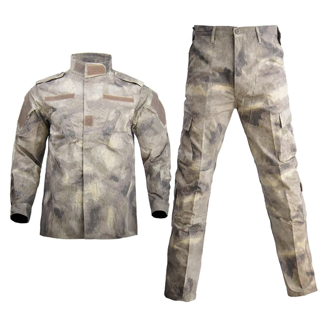 Military Uniform Camouflage Tactical Suit Men Army Special Forces Combat Shirt Coat Pant Set Camouflage Militar Soldier Clothes ruin grey