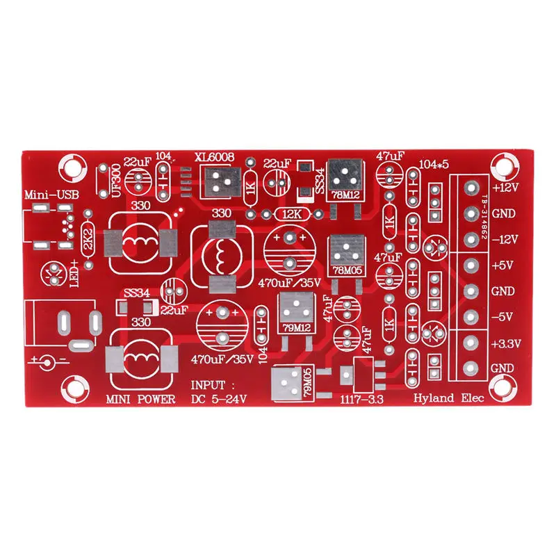 Diy Usb 5-24V Boost с одним поворотом двойной блок питания линейный регулятор источник питания с несколькими выходами комплект питания