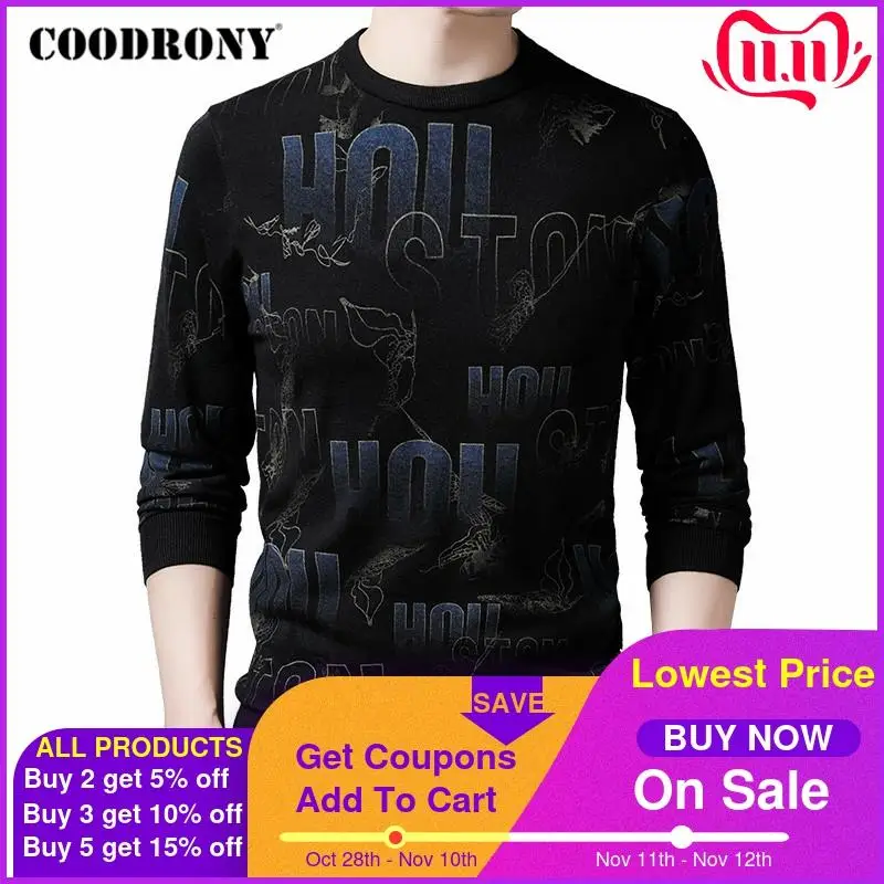 

COODRONY Brand Sweater Men Clothing 2020 Autumn Winter Knitwear O-Neck Pullover Men Streetwear Fashion Pattern Pull Homme C1142