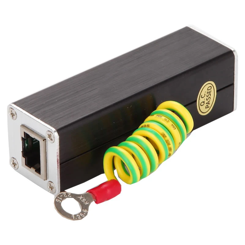 Сетевой стабилизатор напряжения Ethernet 100 м защита от молний RJ45 блокировка кабеля