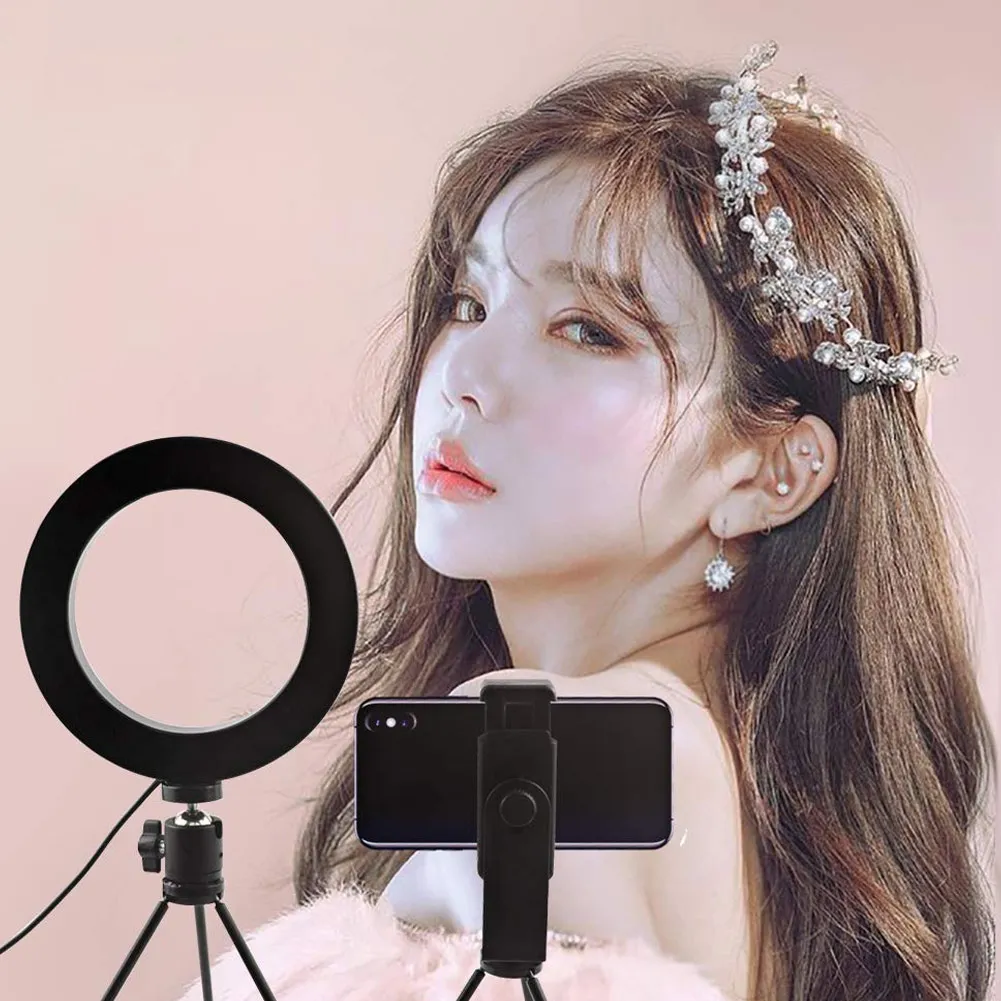 

New Ring Light with Phone Holder Tripod Dimmable Selfie Light for Photography Makeup SF66