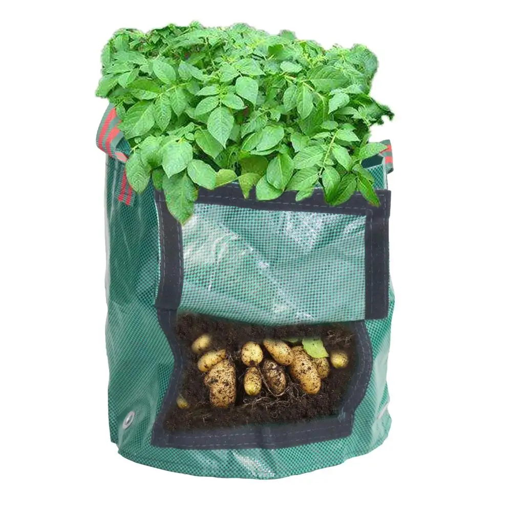 DIY Potato Grow Planter PE /Felt Cloth Planting Container Bag Thicken Garden Pot 