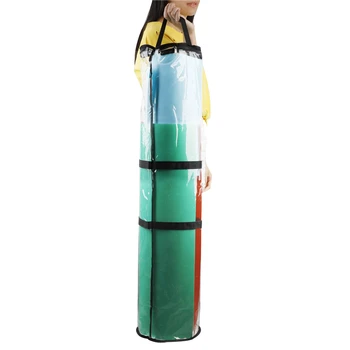 

100*24cm Christmas Gift Wrapping Paper Storage Organizer Bag 24 Rolls 40 Inch PVC Clear Bag Zippered Wrap with Handles
