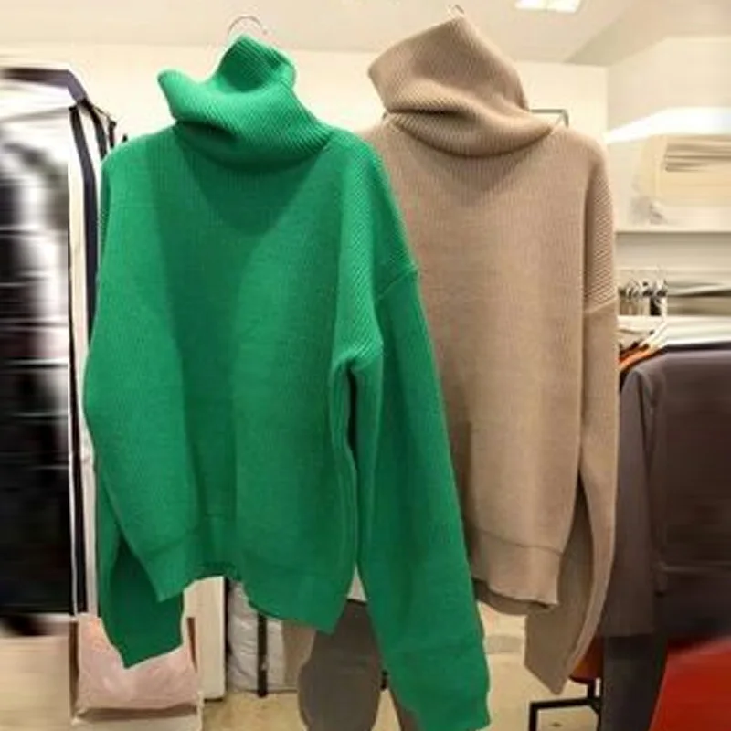 [EWQ] водолазка с длинными рукавами повседневный Женский пуловер корейская мода