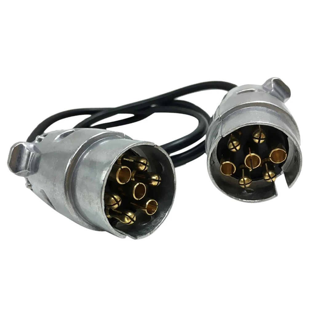 Автомобильный прицеп грузовик 7Pin для 7Pin конвертера адаптера для сцепное устройство гнездо серебряный