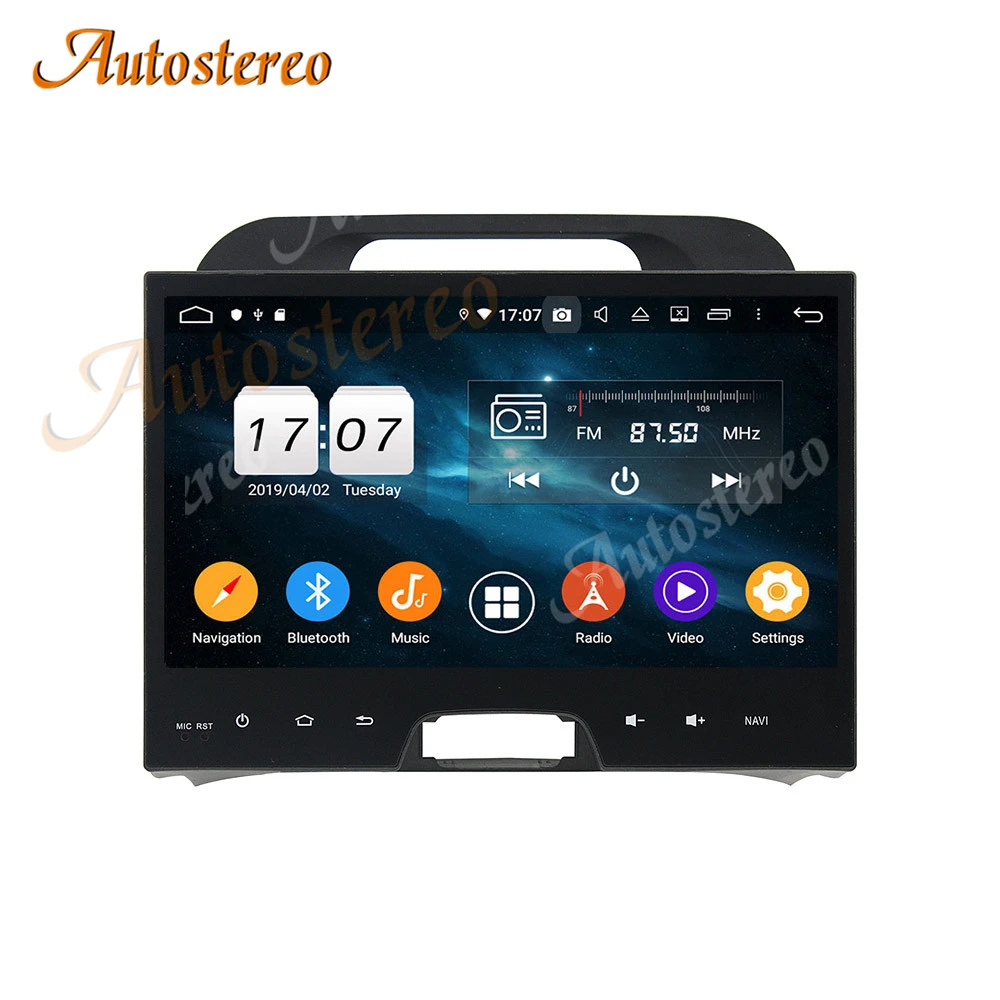Android 9.0 Car DVD Player GPS Navigation For KIA SPORTAGE 2010+ Car Multimedia Player Head Unit Radio Tape Recorder Stereo DSP