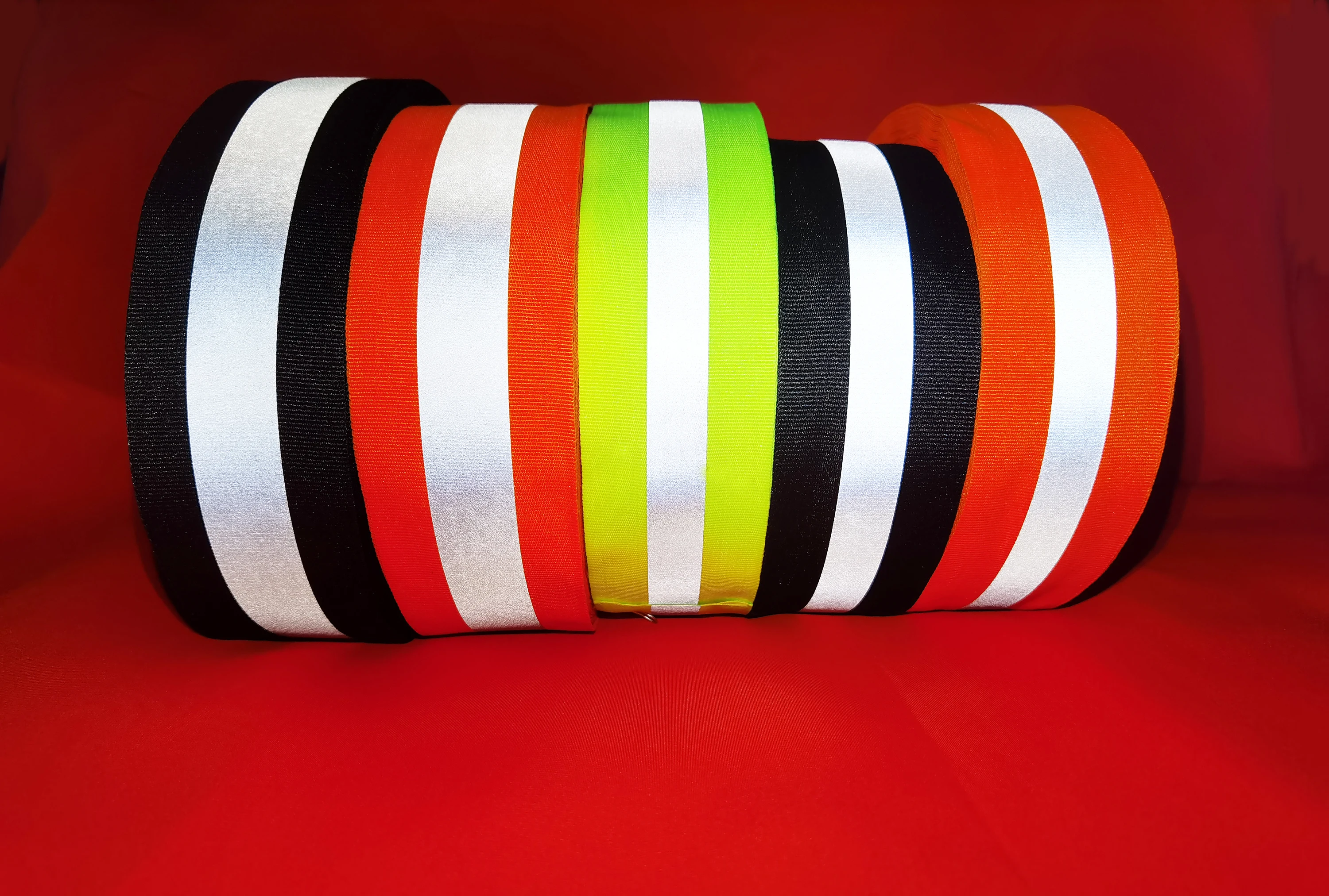 5cm Bright Silver Reflective Webbing Warning Tape For Clothing Sewing