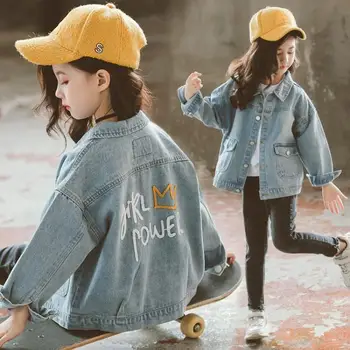 

Unicorn Denim Jacket for Girls Coats Children Clothing Autumn Baby Girls Clothes Outerwear Jean Jackets & Coats for Child Girls