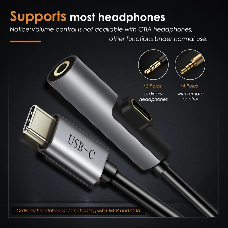 Кабель USB C до 3,5 мм Aux USB кабель для наушников 2 в 1 USB C адаптер для наушников для huawei mate 30 20 P20 samsung S10