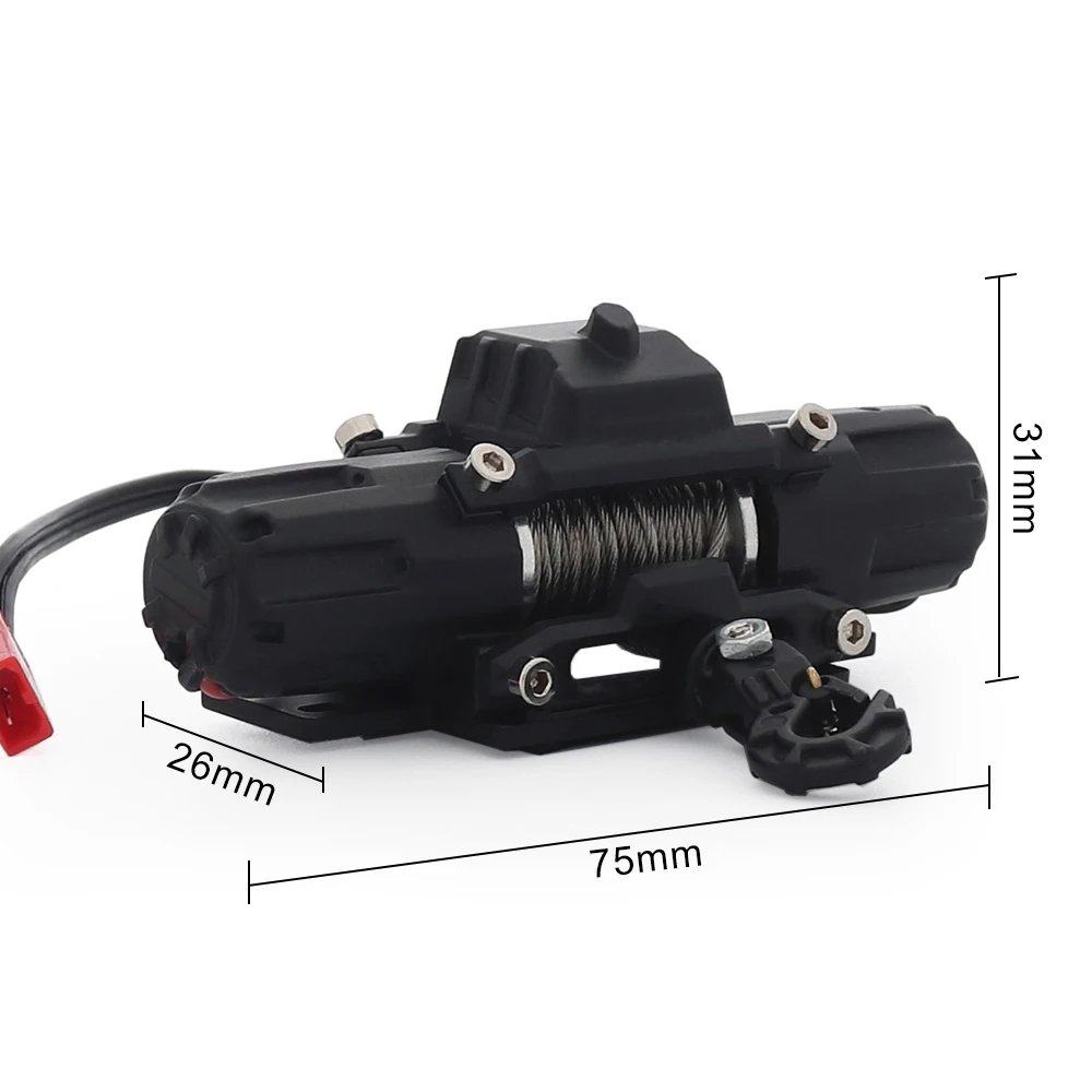 1/10 RC-Elektrowinde Mit Funkfernsteuerung – Metall, Für SCX10 D90 TF2 TRX4 Crawler