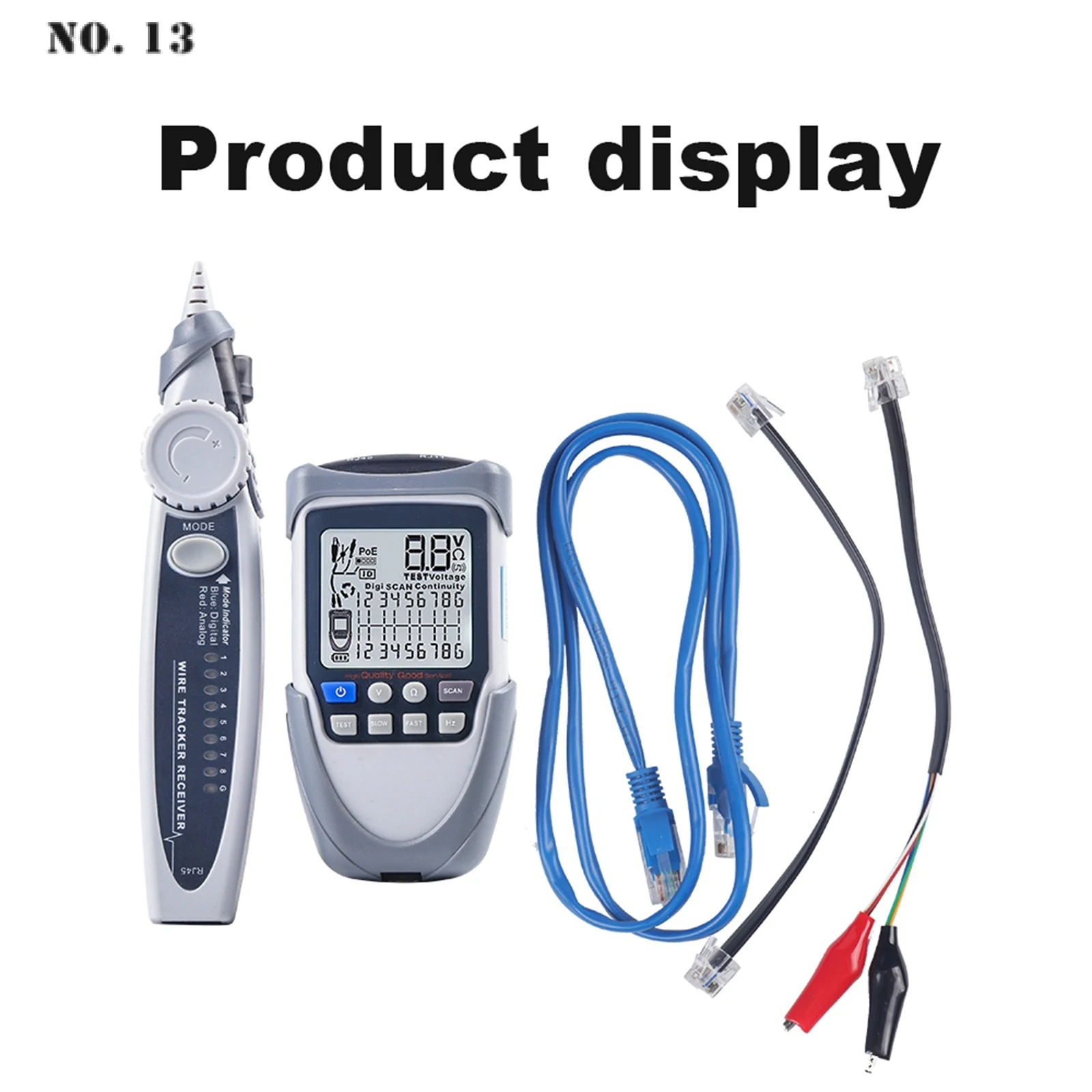 

Cable Tester RJ45 Cable Tracker POE Network Wire Checker ​Test Network Tool Scan Cable Wiremap Utp Tester
