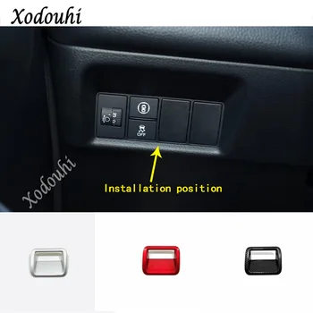 

For Honda Fit Jazz 2020 2021 Car Body Detector Styling ABS Front Head Fog Light Switch Button Trim Frame Lamp Parts Sticker