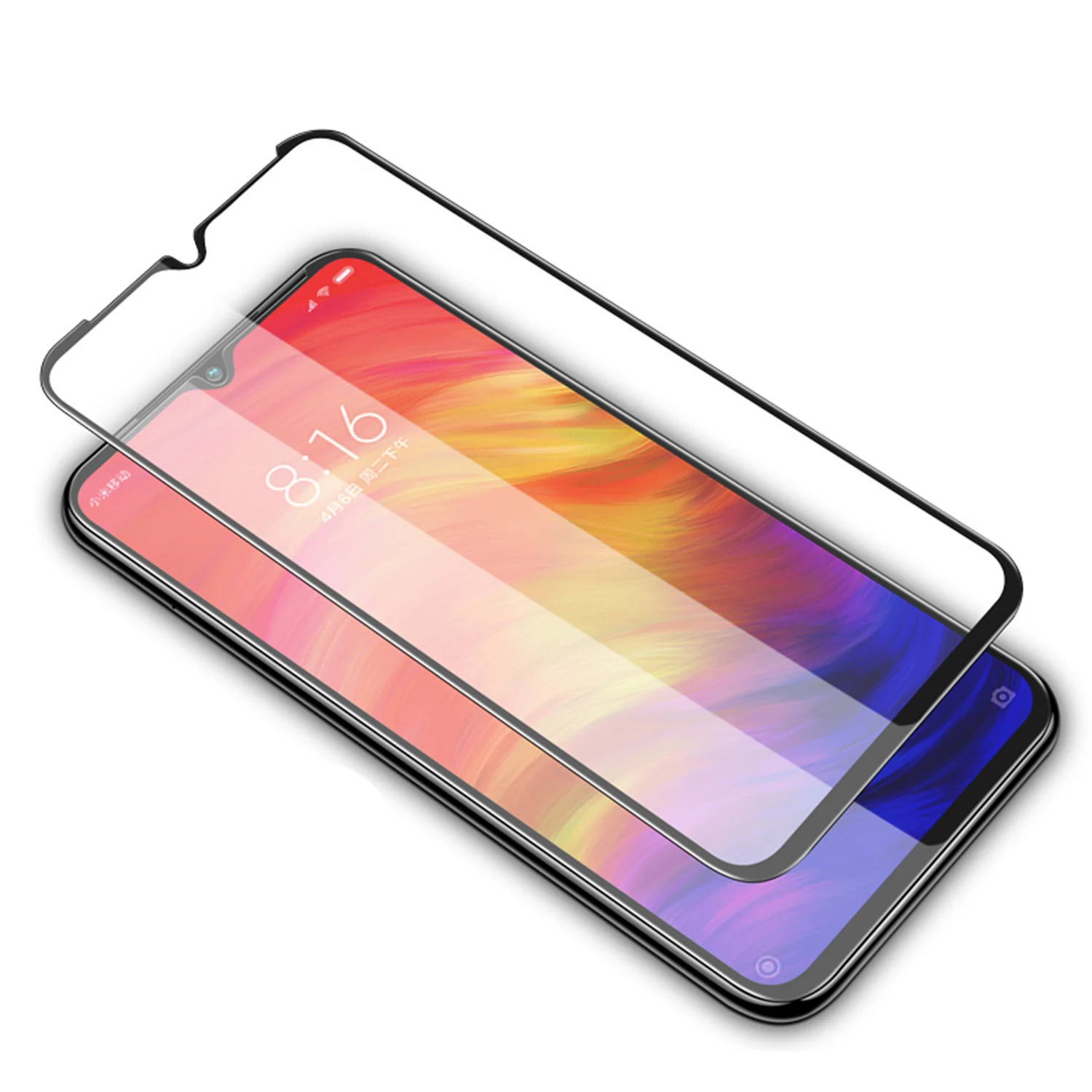 2 шт./партия, 2 упаковки, полностью проклеенное закаленное стекло для XiaoMi RedMi Note8 Note 7 Pro 7A 6 Pro 6A Note 8T 8A Global, Защитная пленка для экрана