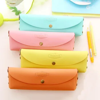 

PU Leather Kawaii Pencil Case Pen Box Pencil Bags Stationery Bag Girls Cute School Supplies