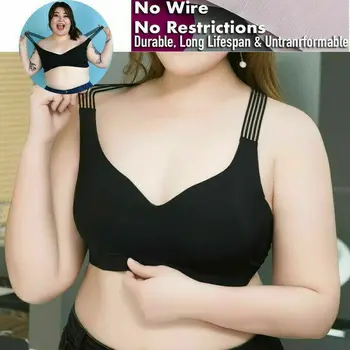 

New Women Sexy Ice Silk Bra Soft Sports Stretch Vest Support