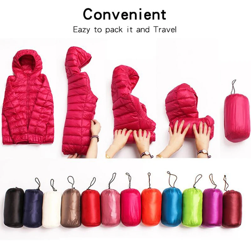 2022 New Spring Down jacket Women 90% White Duck Down Coat Ultra Light Warm Coat Female Portable Down Jacket Autumn Winter