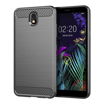 

50pcs/lot For LG K30 2019 Shockproof Rugged Brushed Soft TPU Armor Carbon Fiber Case For LG W10 X2 2019