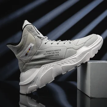 

Brand Autumn Suede Leather Shoes Men Casual Shoes 2020 New High Thick Sole Breathable Men Sneakers Light Soft Tenis Masculino