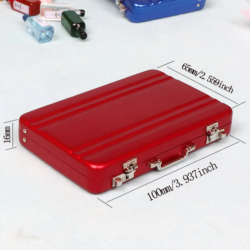 Mini Suitcase Password Cash Money Box Dolls Furniture Model Pretend Play Game Toys For Dollhouse Aceessories Kids Gift 4
