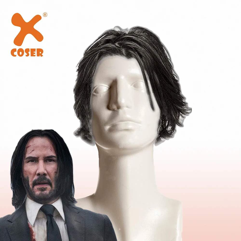 Xcoser John парик для косплея с монеткой аксессуары костюм из фильма реквизит на