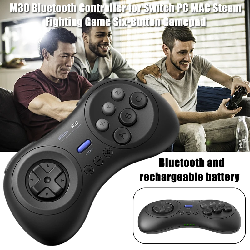 8BitDo M30 беспроводной 2,4G Bluetooth геймпад контроллер для sega Genesis Мега Тип укрепления для nintendo переключатель ПК MAC паровые игры