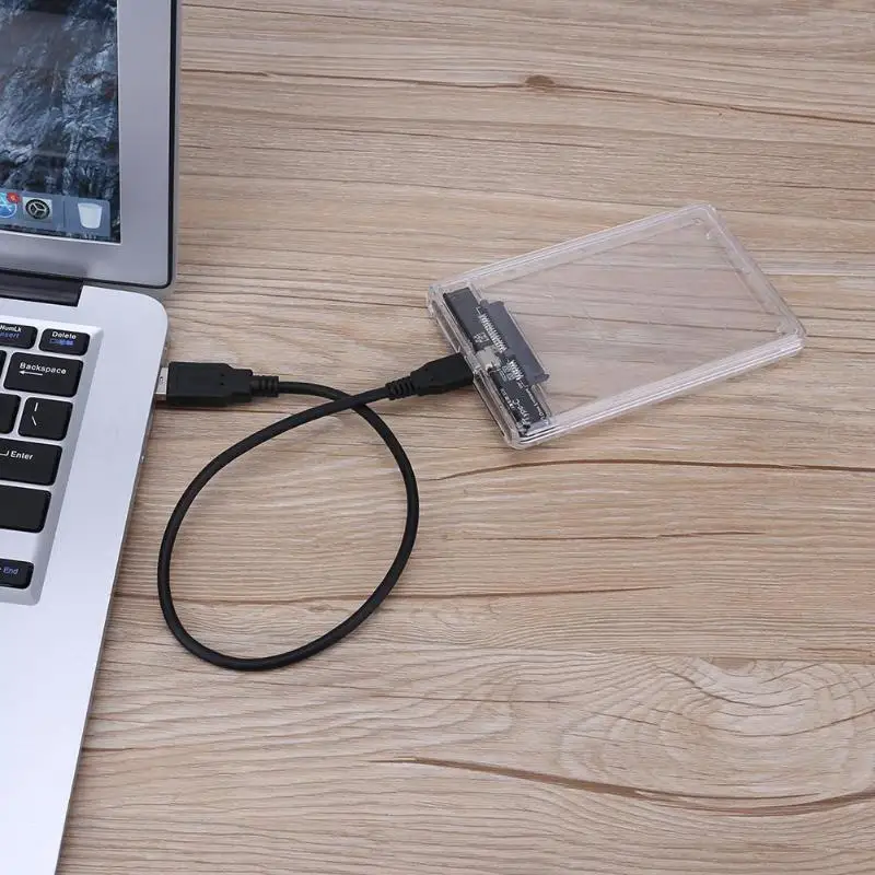 Vktech 2," HDD чехол Прозрачный USB 3,0 type-C для SATA внешний жесткий диск Корпус HD SSD жесткий диск коробка Тип C HDD корпус
