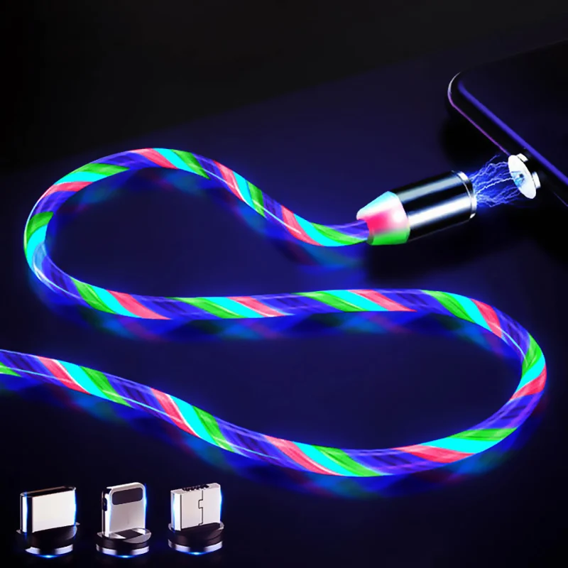 Зарядка PMXBT Micro USB Type-C магнитная светодиодная для iPhone Android Phone USBC | Мобильные
