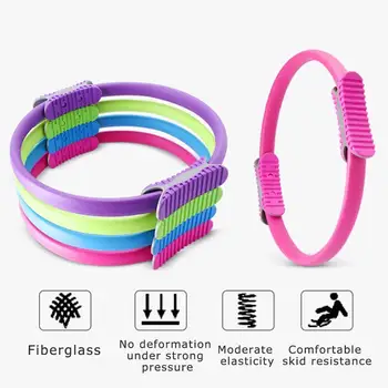 

Phoenix Fitness Double Handled Pilates Ring Magic Circle, Home Exercise Fitness Pilates Circle
