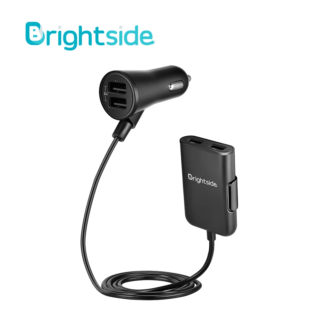 Brightside двойной Переходник USB для зарядки в машине 3.1A автомобильное металлическое