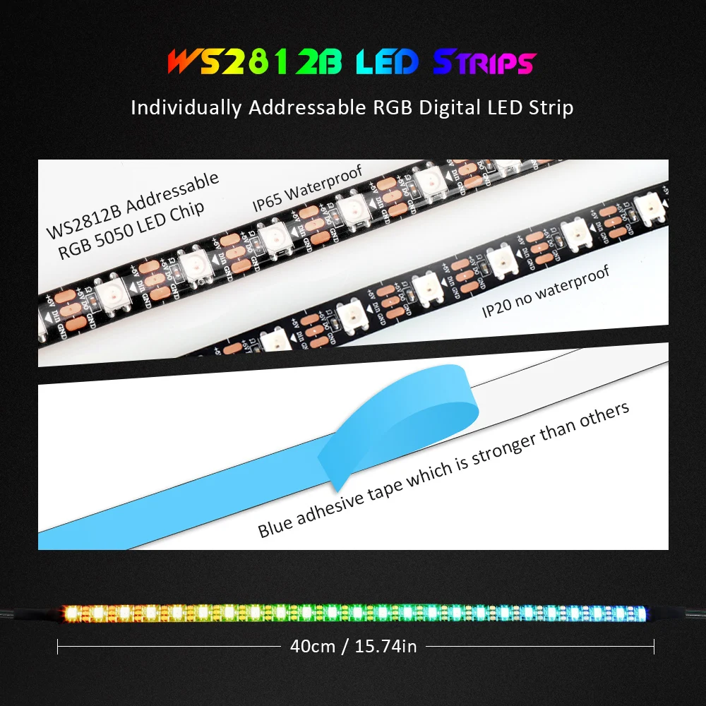 Адресуемая Светодиодная лента WS2812b для ПК ASUS Aura SYNC MSI мистический светильник GIGABYTE