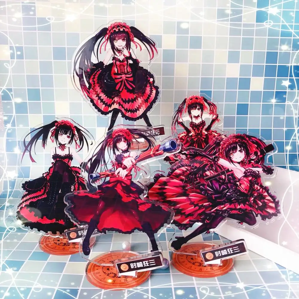 

15cm Anime DATE A LIVE Standing Plate Stand Model Home Desk acrylic stand figure model plate holder cake topper